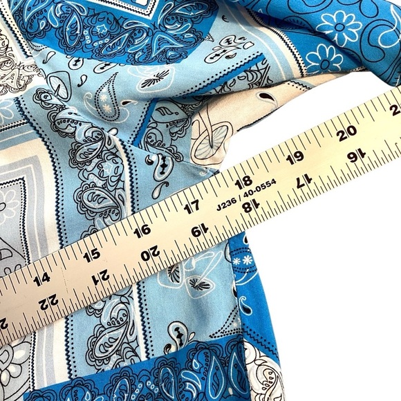 DeFacto Viscose Bandana Mushroom Print Lightweight Button Down Blouse, XSmall - Picture 5 of 12